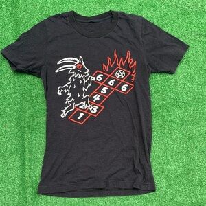 Black Graphic Goat Hopscotch Tee